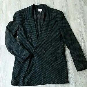 Neiman Marcus black double breasted blazer